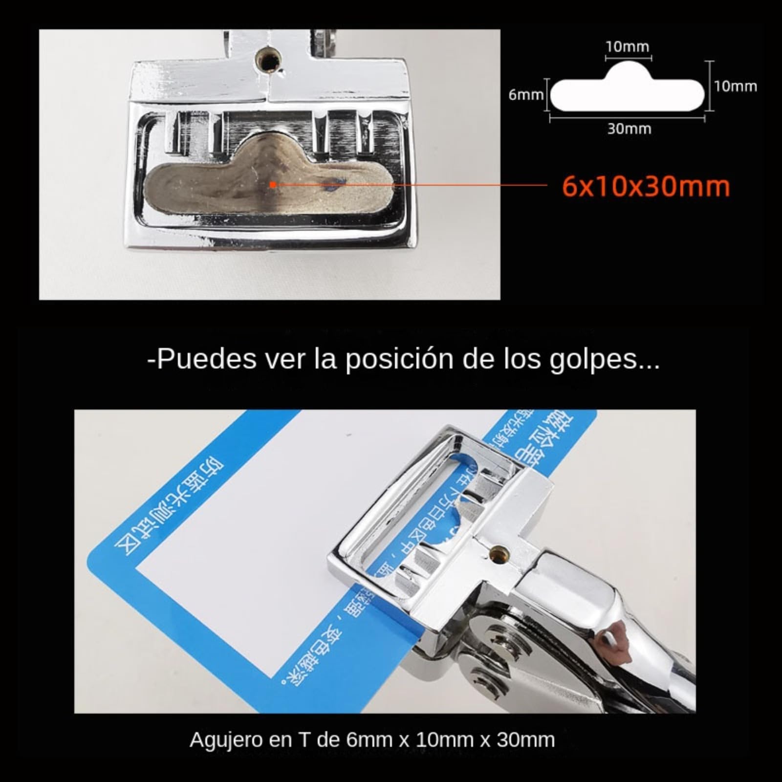 Perforadora en Forma de Ranura en T, Agujeros para Colgar de Mano, Cortador de Agujeros para avión/Mariposa para Papel de Polipiel, Bolsa de plástico, Tarjeta de PVC