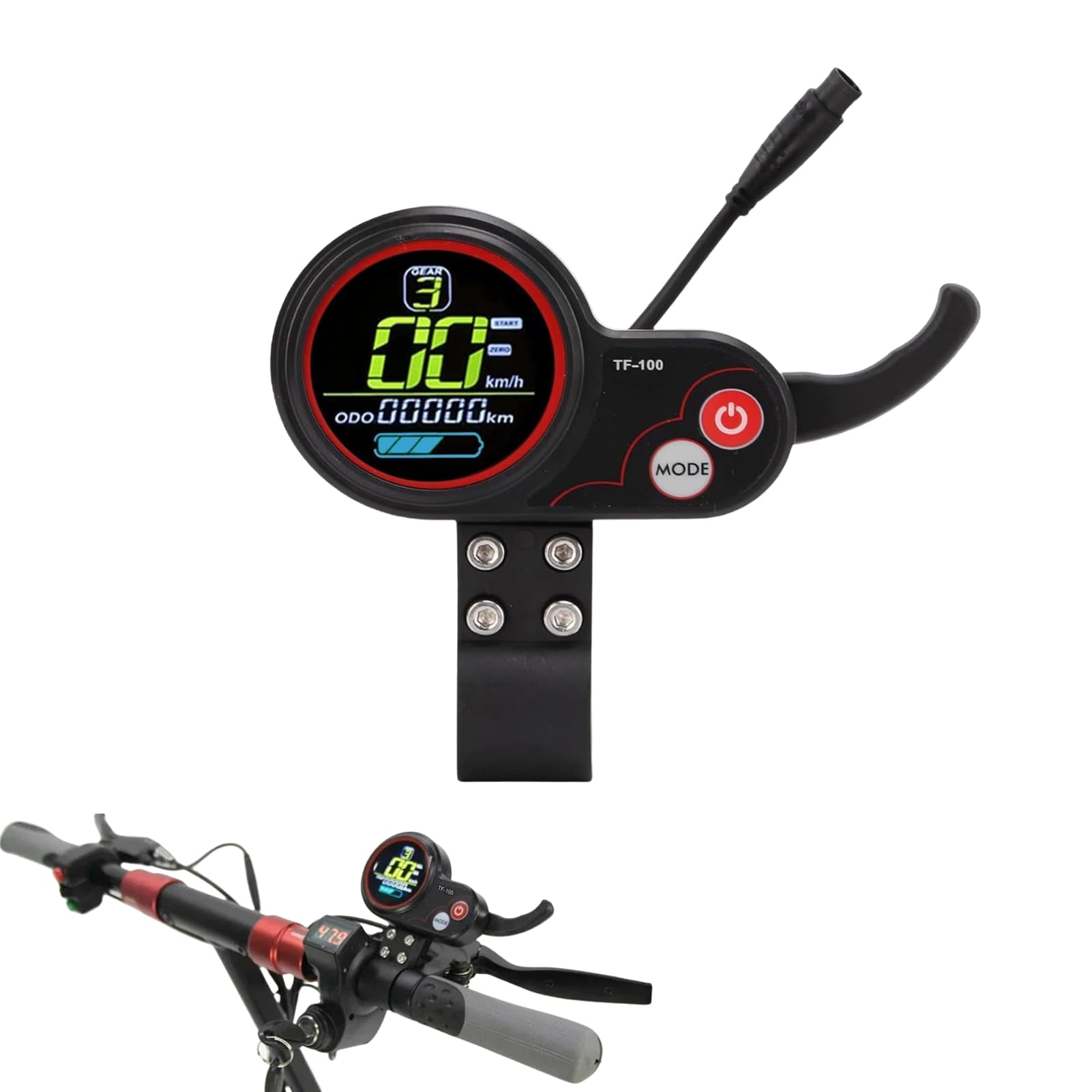 Dashboard di Skateboard E-Scooter, Display dello Strumento di Comunicazione Elettrica a 6 Pin 48 V TF-100 per Kugoo M4