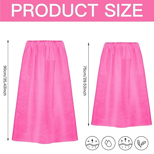 Miniatura 9 de Janmercy 16 toallas desechables de spa para mujeres con cierre ajustable, toalla no tejida, bata de baño para sala de vapor (negro)