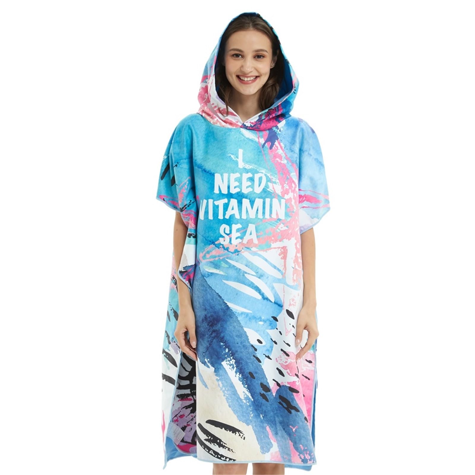 Poncho, asciugamano, muta, accappatoio con cappuccio, for spiaggia e surf, attività acquatiche, for adulti, uomini donne Poncho da Spiaggia(Blue1)