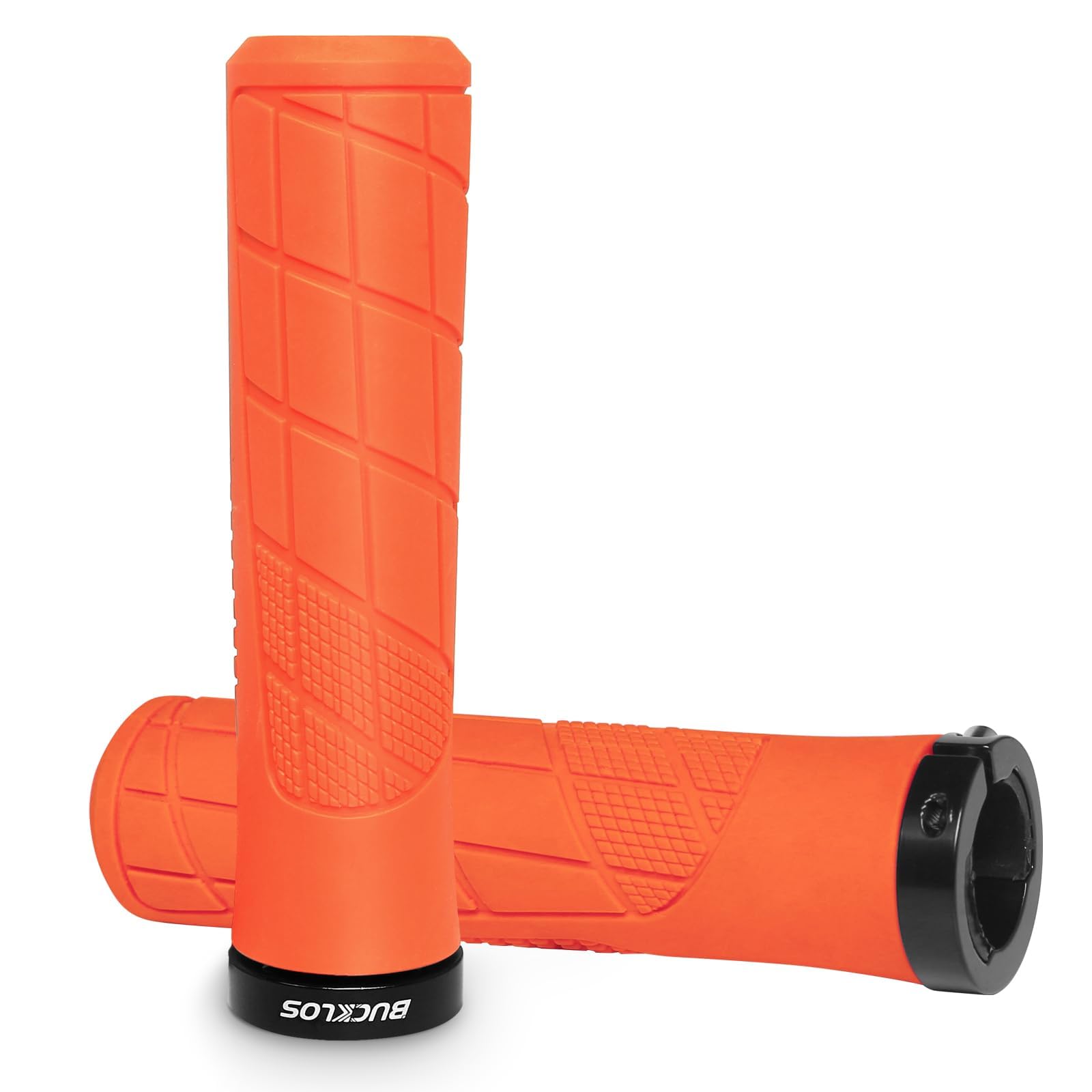 AEYINO Bike Handlebar Grips - Ergonomic Mountain Bike Grips With Single Lock-on, Comfortable Rubber Anti-Slip Handle Grips, Bicycle Handle Bar for 22.2mm MTB, BMX, Scooter Grips, City,Trekking,Cruiser