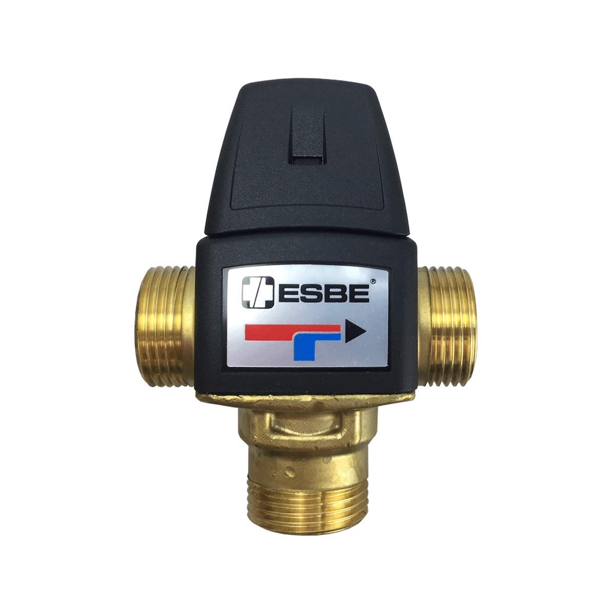 Ritzer by ESBE VTA 322, VTA 323, VTA 321 con diferentes conexiones, válvula de mezcla termostática, válvula de mezcla de 3 vías (VTA 322, 35-60 °C, rosca exterior de 3/4" - 26 mm)