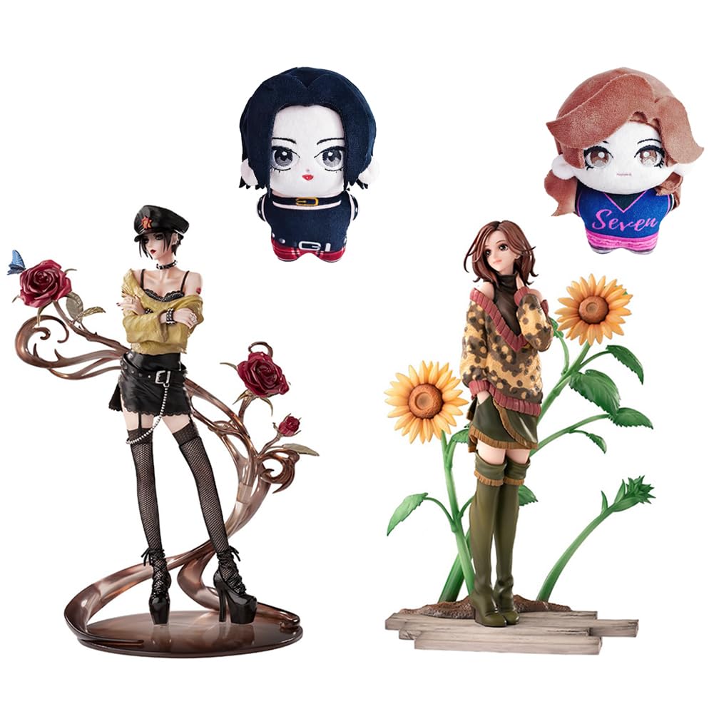 Tongyundacheng Original Painting Figure Komatsu Nana/Osaki Nana Statue with Plush Anime PVC Action Figure Cute Cartoon Stuffed Pillow Anime Decoration