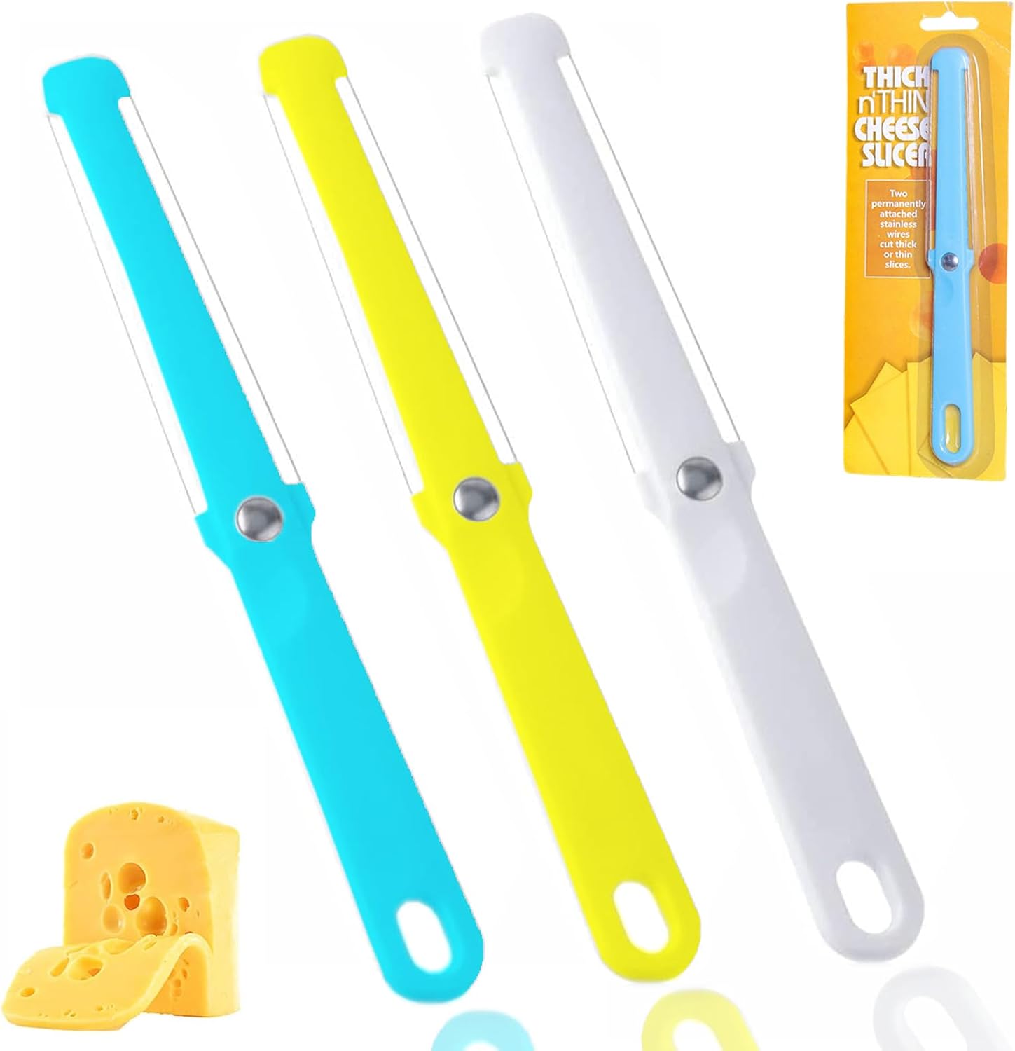 3 Pcs Cheese Slicer Butter Slicer with Soft Handle Multifunctional