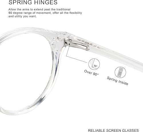 Miniatura 3 de Andwood - Gafas con luz azul de bloqueo para mujeres y hombres, para la computadora, marco para cara pequeña, para adolescentes, con bloqueador