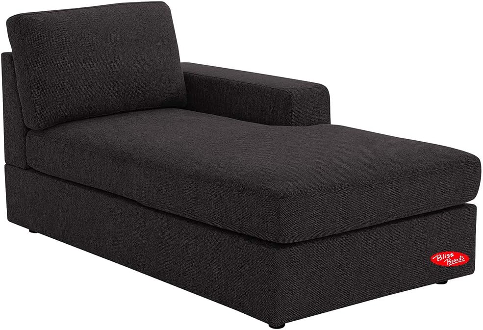 Sectional Sofa, EasyAssembly Linen Fabric Charcoal Modular