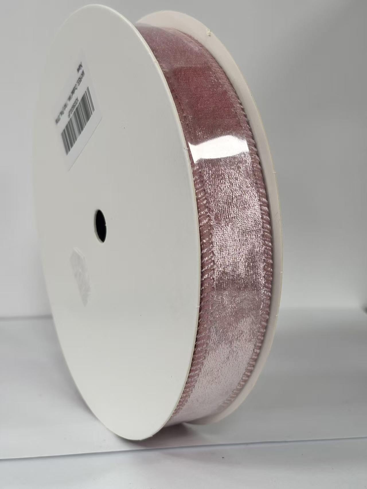 MAYREEL Pink Crushed Velvet Wired Ribbon 1 Inch 20 Yards — image 1