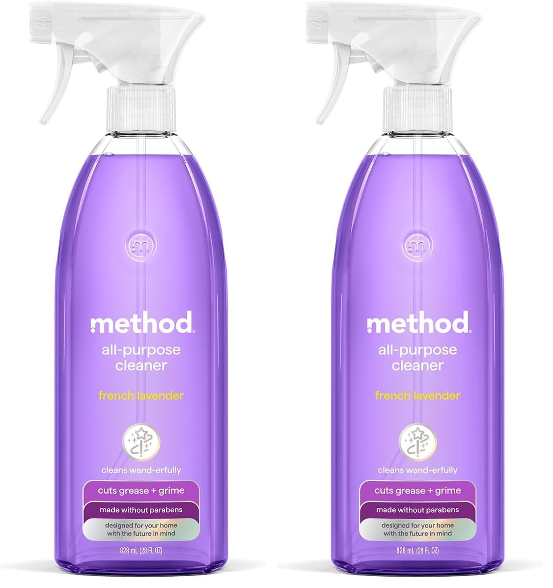Method All-Purpose Cleaner Spray, French Lavender, Perfect for Most Counters, Tiles and More, 28 Fl Oz (Pack of 2)