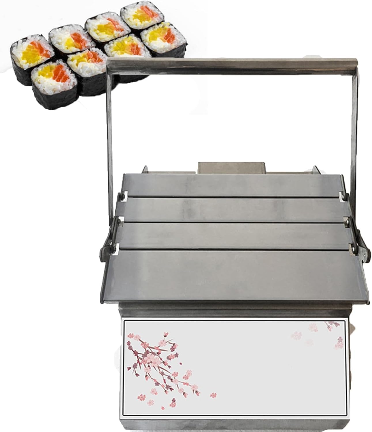 Sushi Maker Kit, Edelstahl DIY Sushi Roller & Bazooka, Perfekt für Anfänger & Sushi Liebhaber, Inklusive Rollmatte für Easy Sushi Rollen