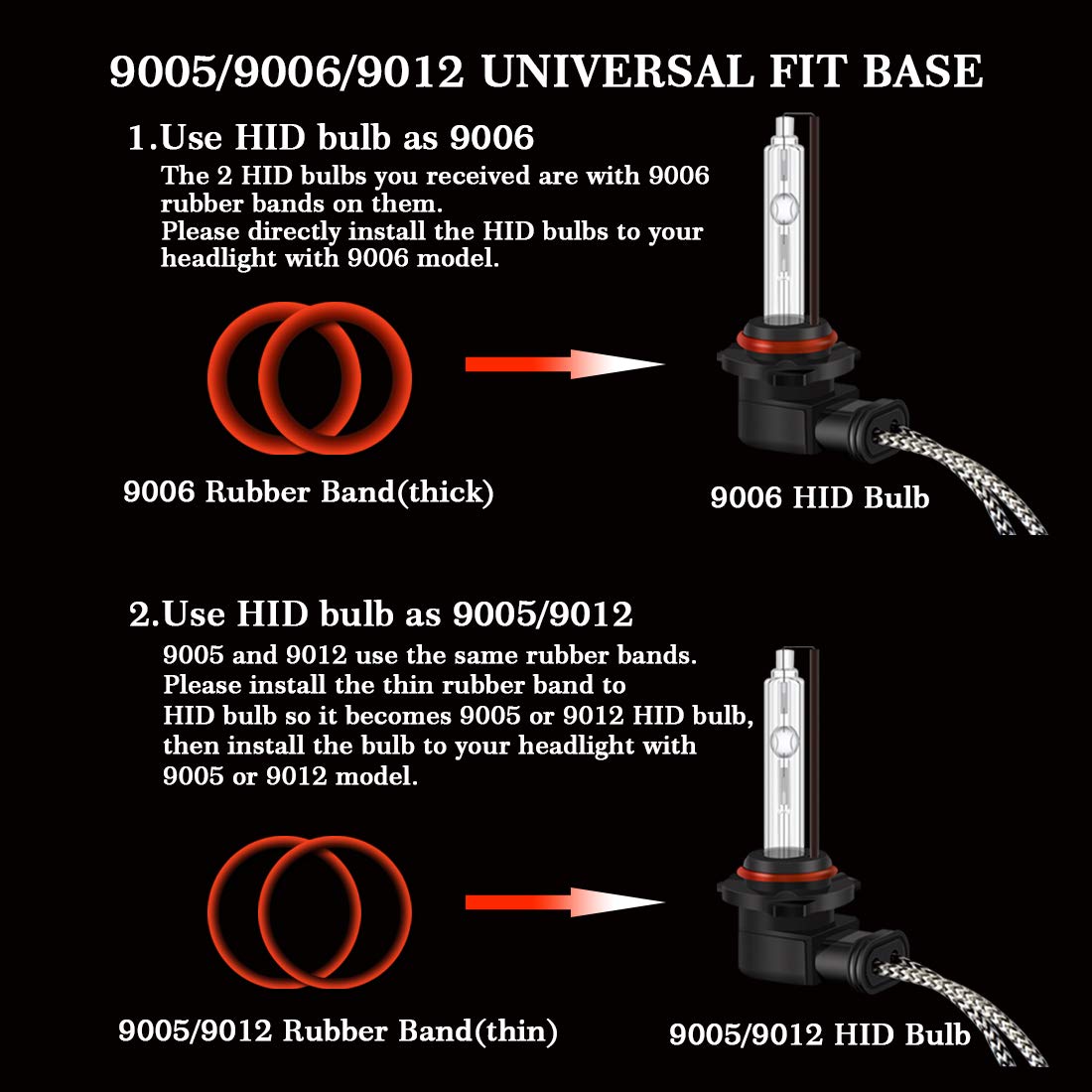 55W 9006 HB4 HIR1 9011 HIR2 9012 Xenon Hid Umbausatz Set Paar