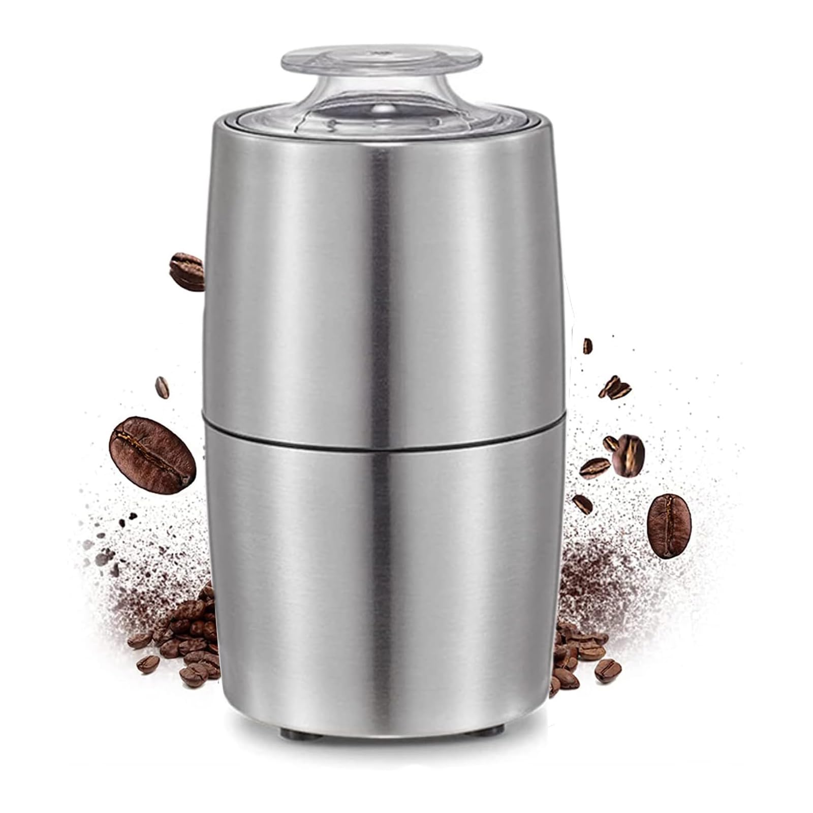 Molinillo De Café Eléctrico, Hoja De Acero Inoxidable, Potente Motor, Tapa Transparente, Fondo Antideslizante, Capacidad De 50 G, Portátil Y Compacto Para Granos De Café, Especias, Nueces, Semillas,