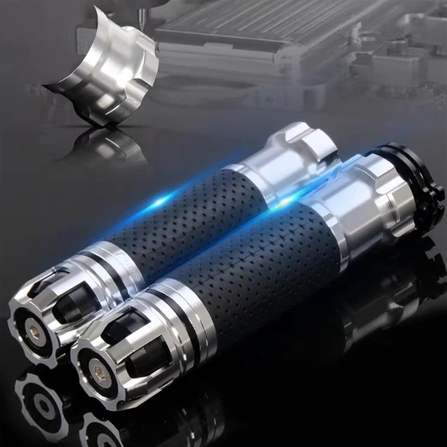 7/8'' 22MM Motorcycle Handle Grips Motorbike Handlebar Ends for Kawasaki ZX636R for Ninja 400R GTR1400 ZX14R Z1000SX H2R