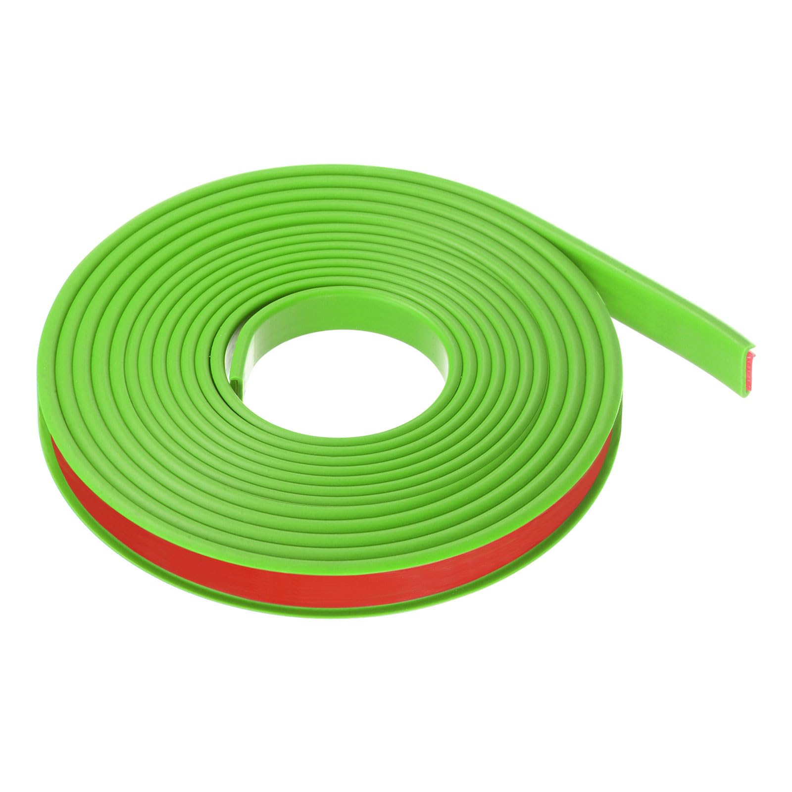 sourcing map U-Shape Edge Banding 9/16" x 16.4ft (14mm x 5000mm) Self Adhesive TPE Flexible Veneer Edging Edge Protector for Furniture Cabinet Table Repair, Green