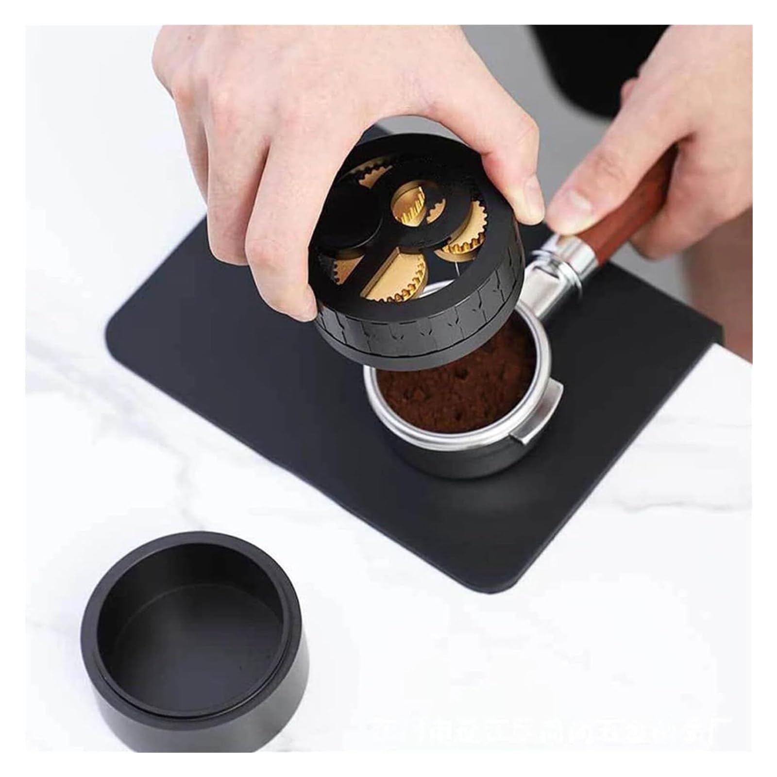 Herramienta de distribución de café expreso, múltiples 51 mm 53/54 mm 58 mm for el hogar y la cafetería, agitador de café con 10 agujas de acero inoxidable(58mm)