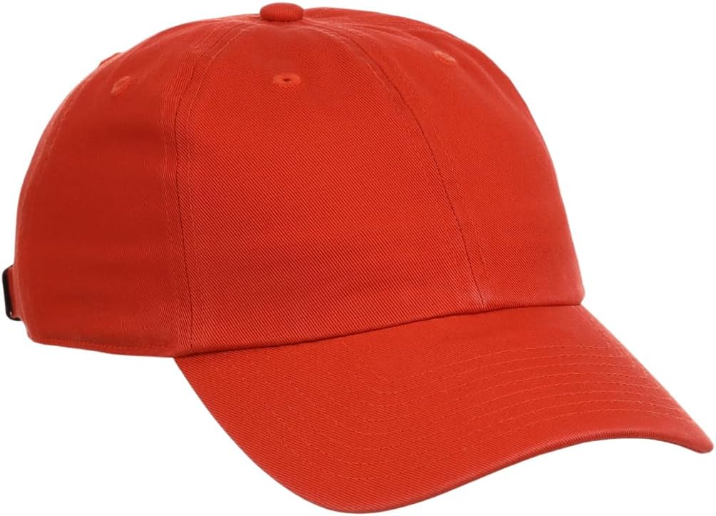 '47 Blank Classic Clean Up Cap, Adjustable Plain Baseball Hat for Men and Women – Orange - Image 3