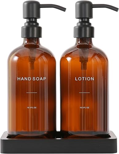 Miniatura 9 de Juego de dispensador de jabón de cocina, dispensador de jabón blanco con bomba de acero inoxidable negro, perfecto para decoración moderna de cocina