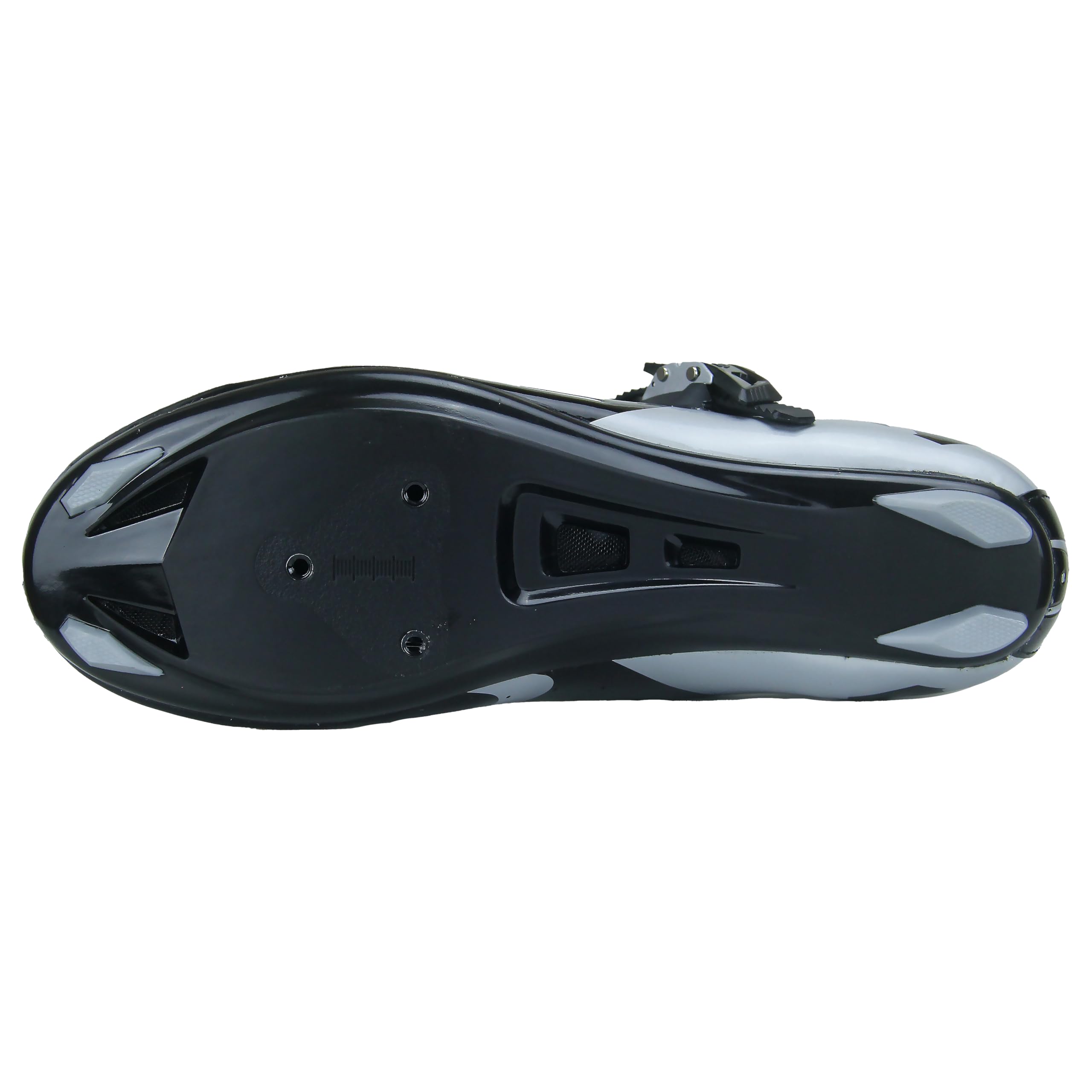 Msport Scarpe Ciclismo per Bici da Strada Traspirante Scarpe Bici Spinning Uomo/Donna - Nero 44 EU