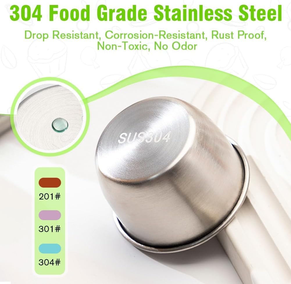 6-Pack Salad Dressing Container to Go, 2.4 oz Stainless Steel Condiment Containers with Silicone Lids, Reusable Leakproof Sauce Cups for Lunch Box, Bento, Picnic and Travel - Image 3