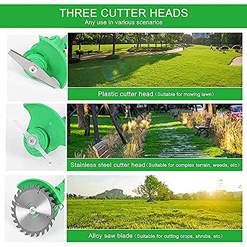 Recortadora inalámbrica, mango de Teles con cabezal giratorio, con batería de 20 V y cargador, cortacésped eléctrico de mano para cortar césped, jardín, césped Ca - imagen 3