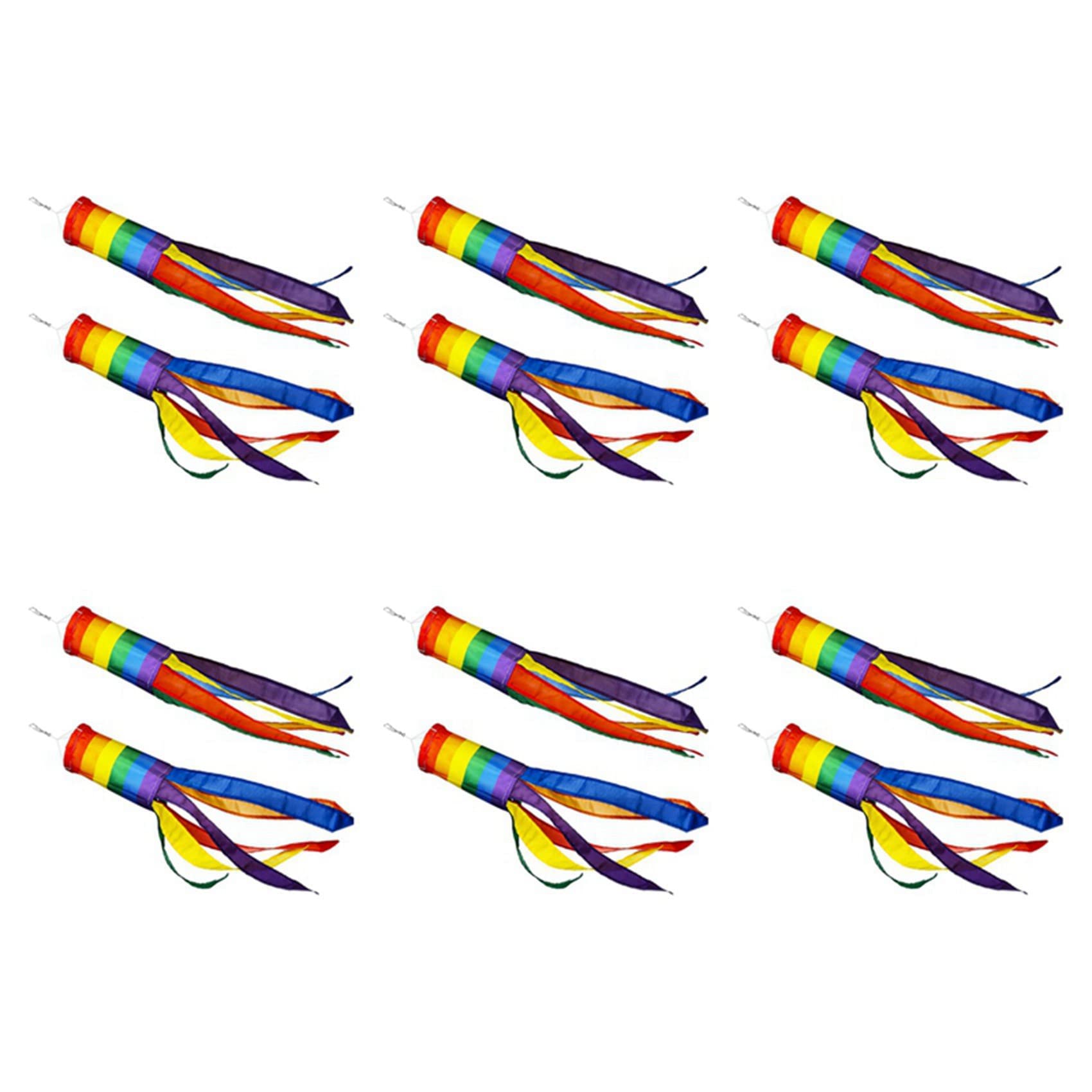 Hndhbfgrt 12 Pieces Windsock Colorful Hanging Decoration Windsock for Outdoor Hanging