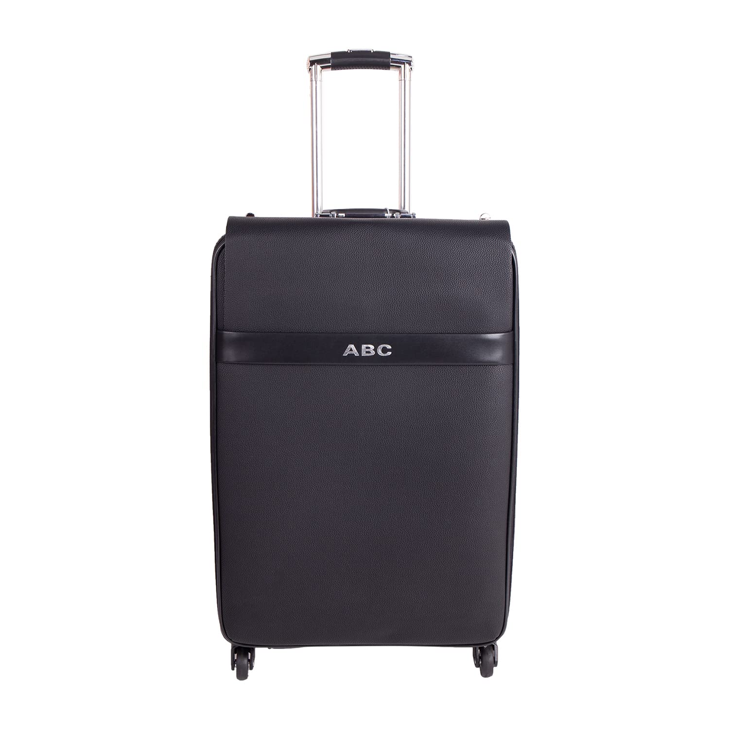ABC Stylish 25-Inch Lightweight Durable Travel Luggage Trolley Suitcase/Bag for Men Women (BLACK| Medium)