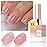 Double Rhythm Translucent Gel Polish Sheer Neutral Natural Light Milky Same Color Same Bottle 15ML Jelly Nail Polish Nail Art DIY at Home (Pink Clear-A1323)