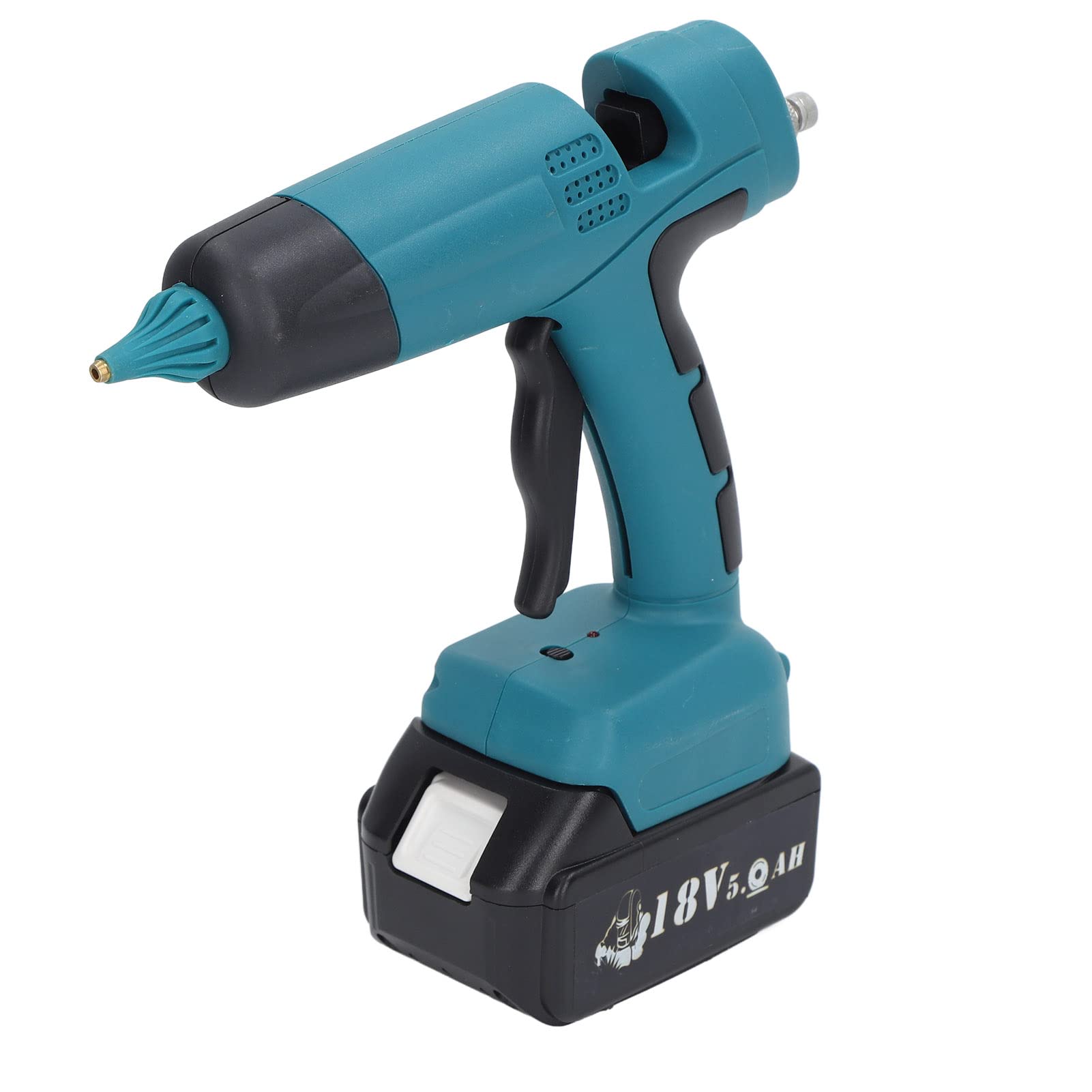 Pistola per Colla a Caldo Senza Fili, Pistola per Colla a Caldo a preriscaldamento rapido, Riscaldamento a Fusione Rapida da 60 W, per Metallo Robusto, Legno, Ceramica,