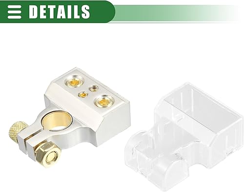 Miniatura 6 de Motoforti Cables de batería universales de calibre 4 AWG con terminal de batería, 3 pies de longitud de 38 pulgadas en lengüetas, desconexión de