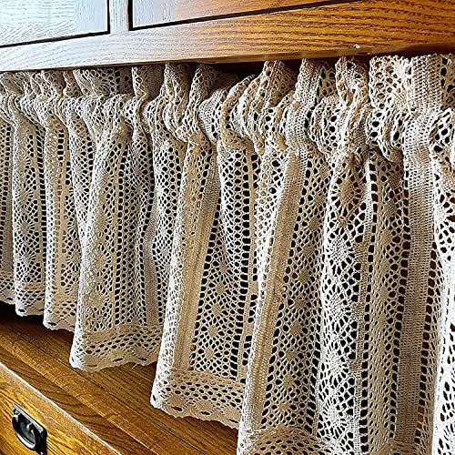 Rideaux de cuisine macramé contre le vis-à-vis Valinte beige - 8