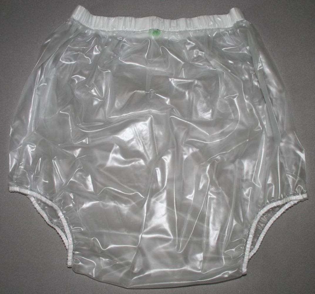 PVC Adult Baby Inkontinenz Windelhose Gummihose transparent (S)