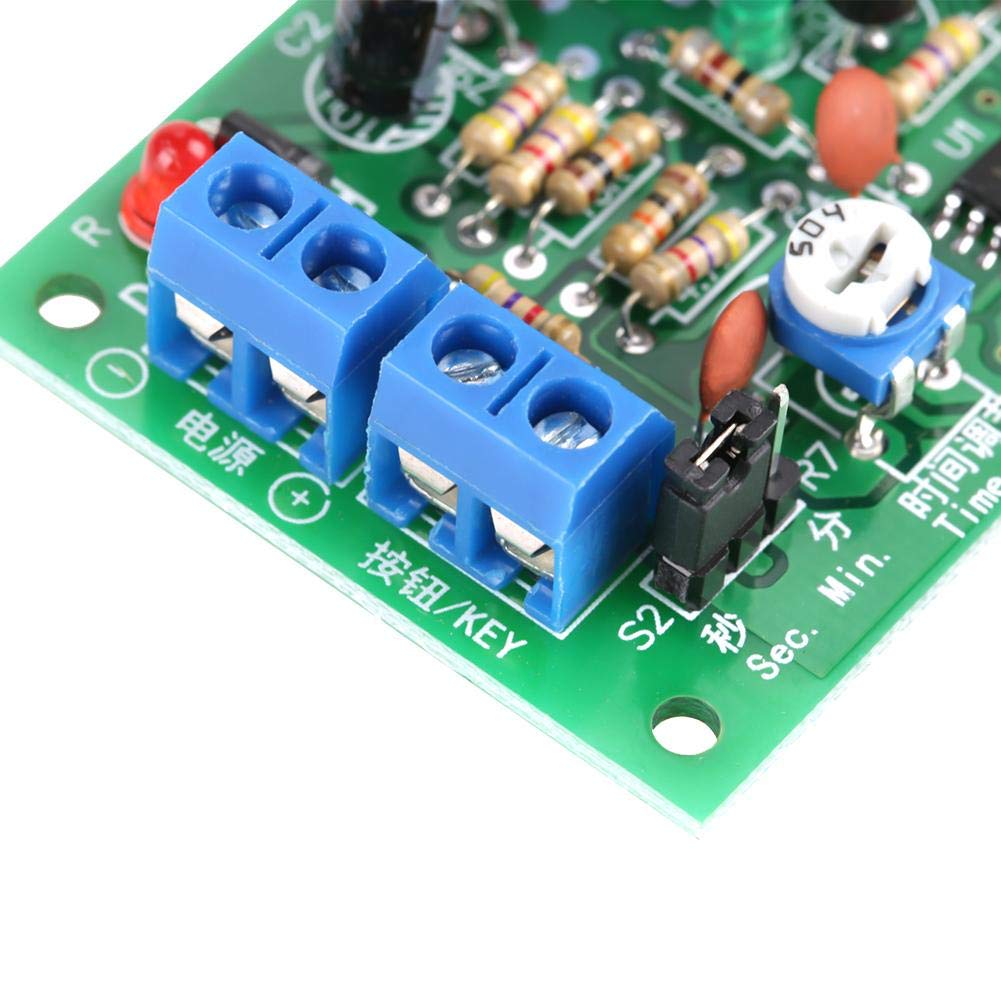 Temporizzatore 12V, Akozon Modulo Interruttore Timer Relè Temporizzato Regolabile, Display a LED Modulo di Spegnimento Ritardato Ad Alta Precisione, Timer Relè Conto Alla Rovescia Off Modulo