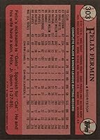 Vista 2 de 1989 Topps Baseball #303 Felix Fermin Pittsburgh Pirates Oficial MLB Trading Card (foto de stock usada, esquinas afiladas garantizadas)