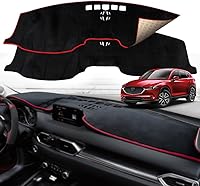 Vista 1 de Beerte Cubierta negra para salpicadero de automóvil para Mazda CX-5 2026 2025-2017 de franela para consola central, protector solar (sin HUD)