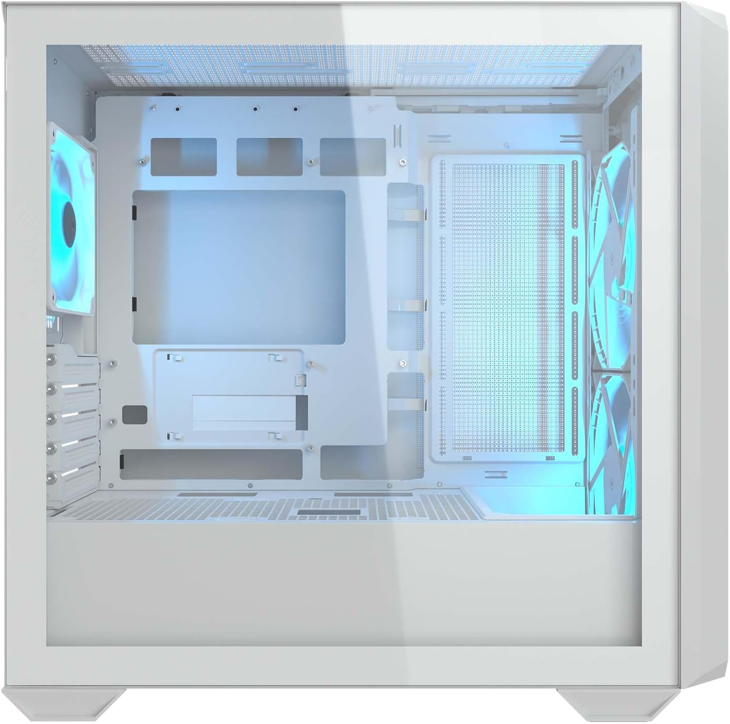 Internal view of COUGAR MX600 Mini RGB PC Case with side panel removed