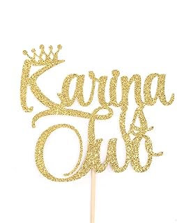Atelier Elegance Any Name, Two Cake Topper, 2 Cake Topper, 2nd Birthday Cake Topper, Crown, Tiara