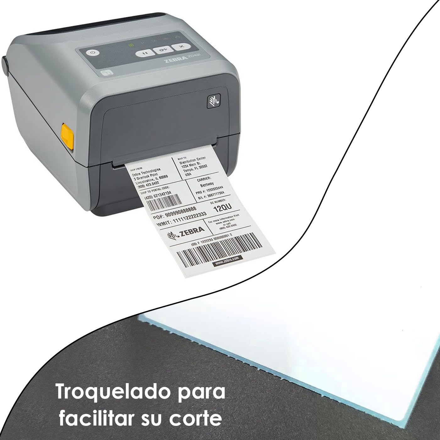 MERCURY- 4 Rollos 1000 Etiquetas termicas Directas Blancas de 100x150mm (4" x 6"), Fuerte Adhesion, Etiquetas Adhesivas Universal para Envios .(4 Rollos 1000 Etiquetas)
