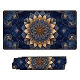 マウスパッド 大型 1200 x 600 x 3mm ゲーミングマウスパッド 防水 デスクマット 滑り止めゴム底 おしゃれ キーボードパッド 快適操作性 ゴム底 洗える 耐洗い表面 耐久性 超高密度繊維 仕事 ゲーム オフィス ホーム用 男性用デスクトップアクセサリー （曼荼羅（まんだら）) o-530