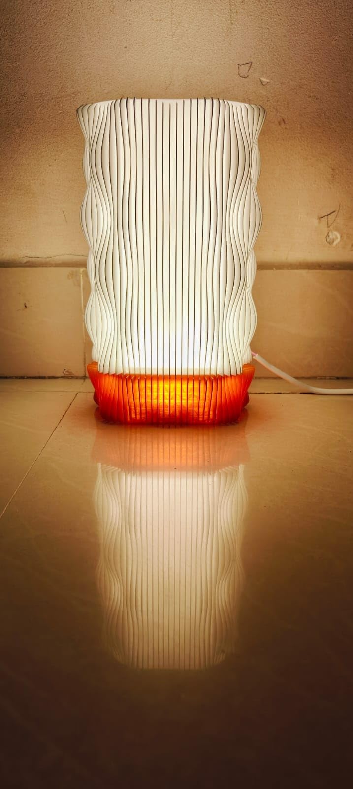 Pleated Luma Premium Table Lamp | Surface Light with Wired Plug | Modern Decorative Lamp for Home & Bedroom