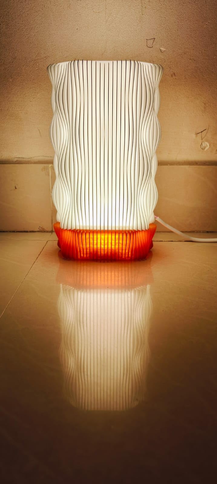 Pleated Luma Premium Table Lamp | Surface Light with Wired Plug | Modern Decorative Lamp for Home & Bedroom