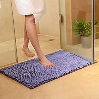 Vista 17 de vctops Alfombras de baño de chenilla extra suaves y absorbentes de microfibra, alfombra antideslizante para bañera, alfombra de ducha, color Camello