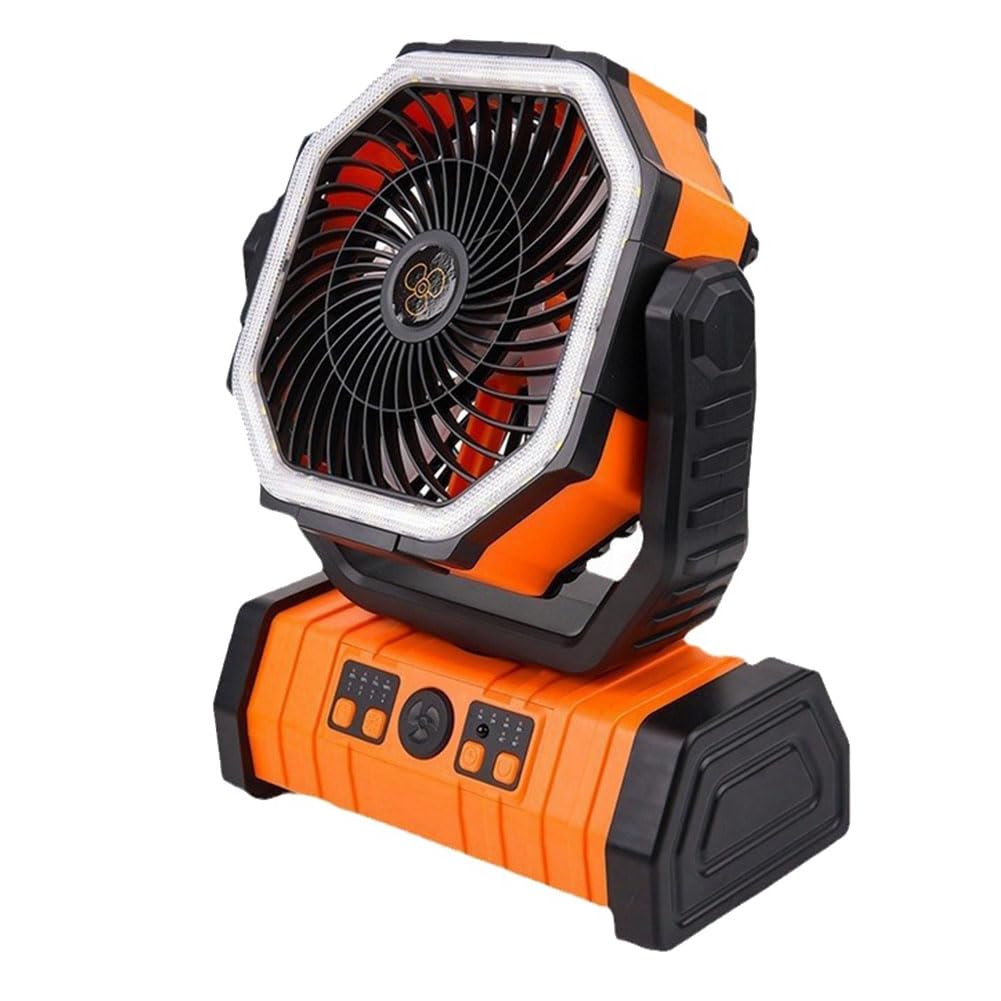 Ventilateur Sans Fil Oscillant 20000 MAh Haute Autonomie et Lampe LED Intégrée