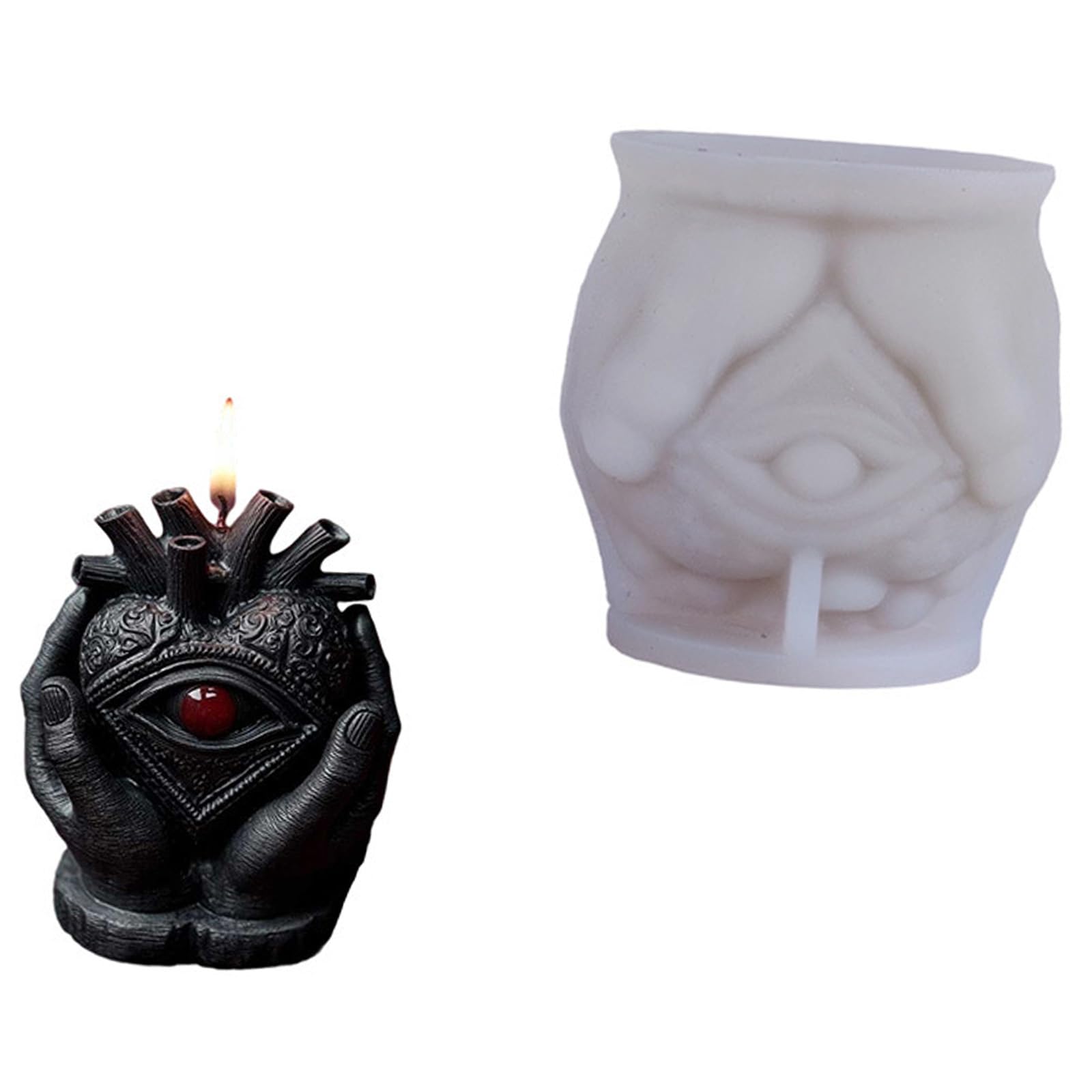 Nucelit Halloween Mold, Halloween Silicone Mold for Candled Making, Resin Craft Molds Aromatherapys Candled Making Molds