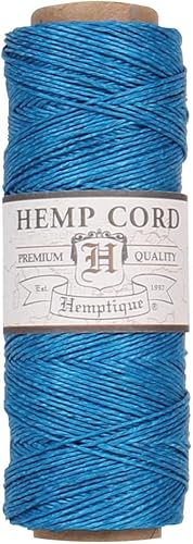 Hemptique Carrete individual de cuerda de cáñamo 100% natural, carrete de cuerda de cáñamo de 205 pies a 205.1 ft, elección número 1 de artesanos,