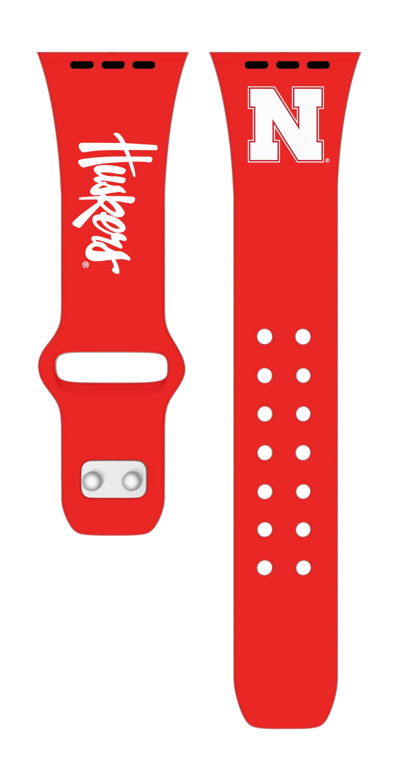 Affinity Bands Nebraska Huskers Iconic Edition HD Watch Band Compatible with Apple Watch (38/40/41mm (42mm Series 10) Short)
