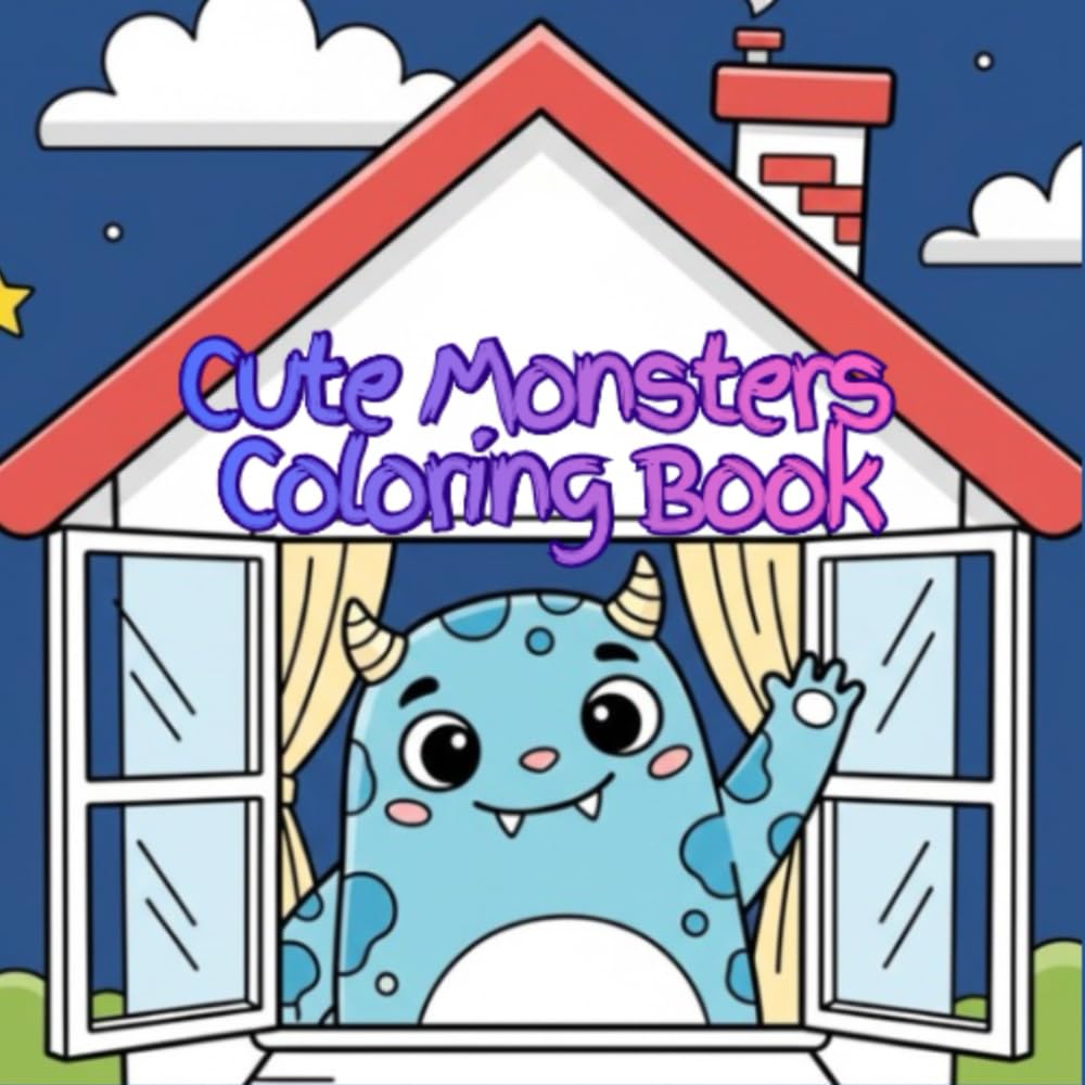 Cute Monsters Coloring Book: A Fun and Friendly Coloring Book for Kids
