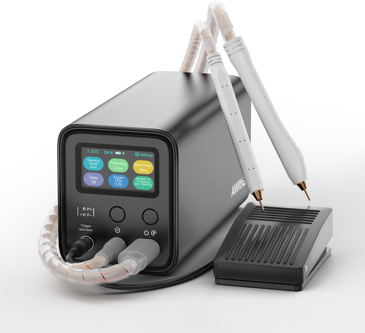 High-Tech Spot Welder with Dual Probes and Foot Pedal