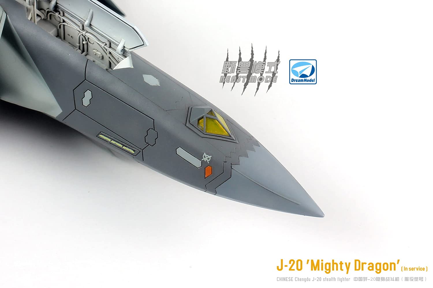 J-20 1/72スケールモデル完成品　ドリームモデル　戦闘機　プラモデル J-20 「威龍」 中国空軍 ステルス戦闘機 (プラモデル) - ホビー