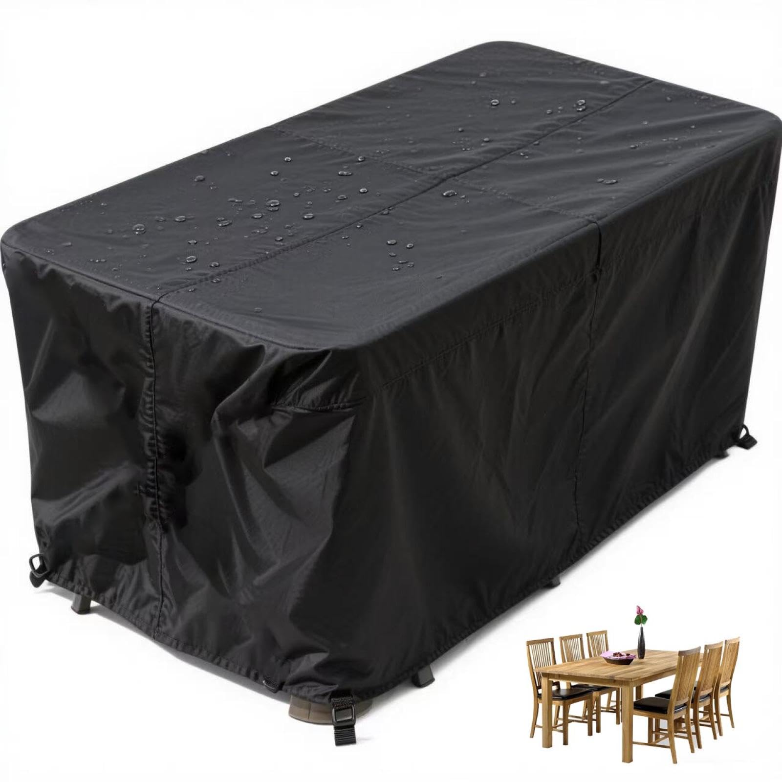 Housse Salon de Jardin Exterieur 180x90x80cm Épais,Durable Tissu Oxford 420D Couverture de Protection Housses de Meubes Exterieur Imperméable,Anti-UV,Résistance au Vent