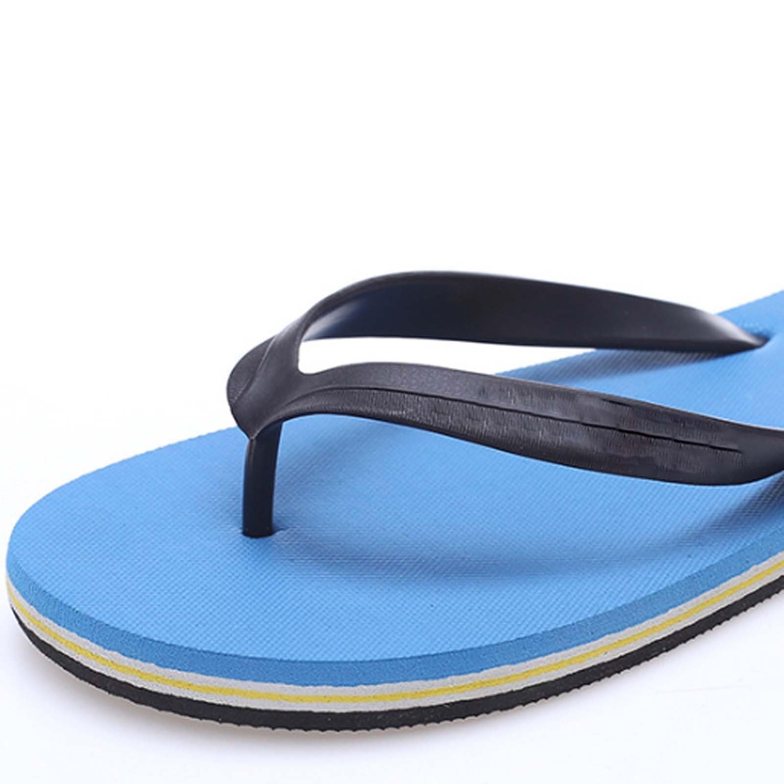 MMRTDJDR Generisch Zapatillas de baño de para Hombre para el Tiempo Libre, cómodas Sandalias de Playa monocromáticas con Suela Plana y Puntera