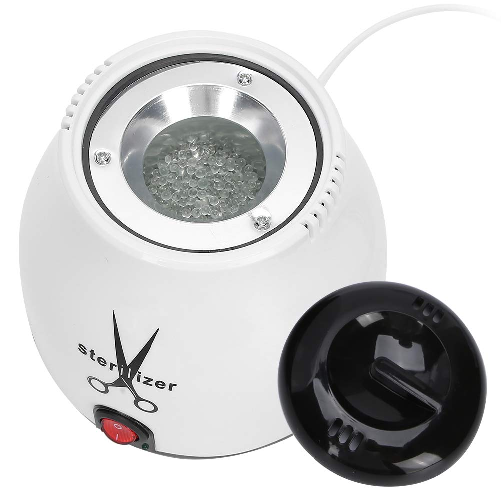Esterilizador de accesorios para herramientas de uñas, esterilizador automático de limpieza a alta temperatura 200 con bolas de cristal de cuarzo, para salón de belleza y herramientas de metal